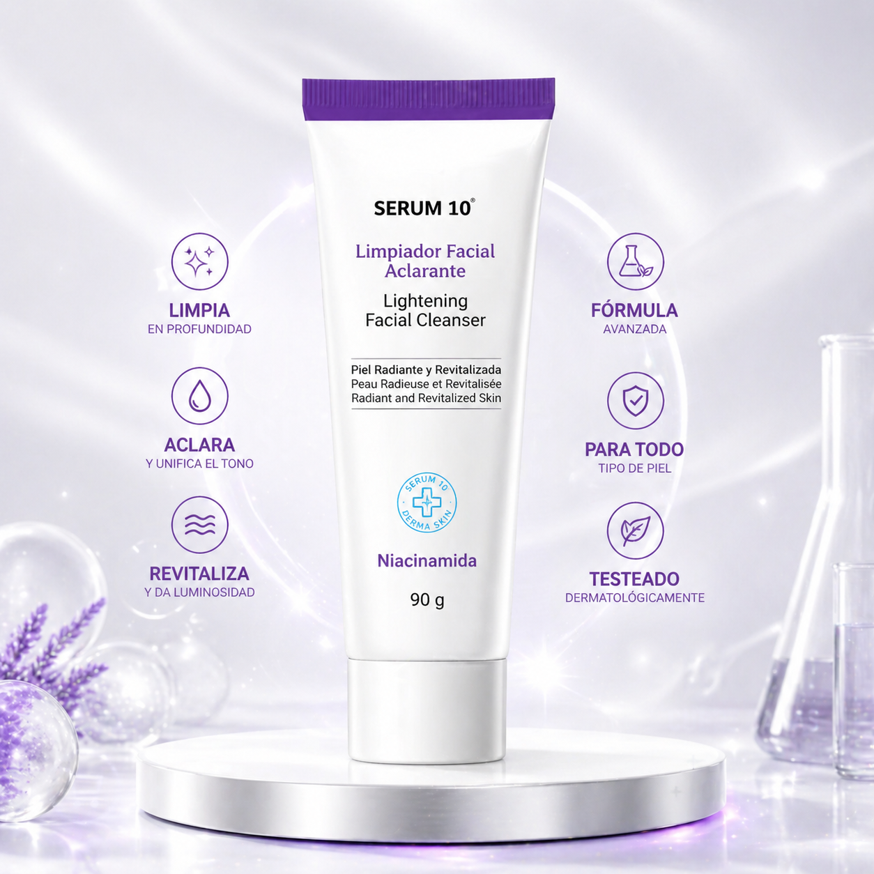 Niacinamida™: Gel limpiador que aclara, controla grasa y deja la piel fresca sin resecar🧼✨
