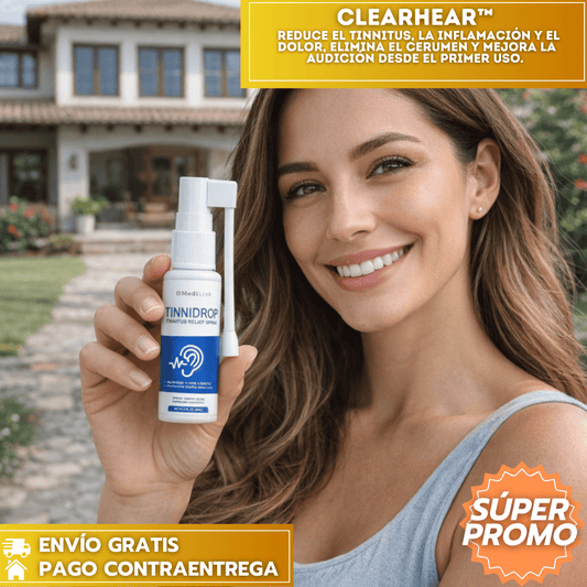 ClearHear™: Spray limpiador de oídos 🧴 que elimina cerumen, alivia inflamación y mejora la audición de forma natural 👂