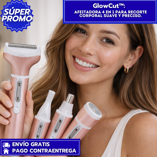 GlowCut™: Afeitadora 4 en 1 para Recorte Corporal Suave y Preciso.