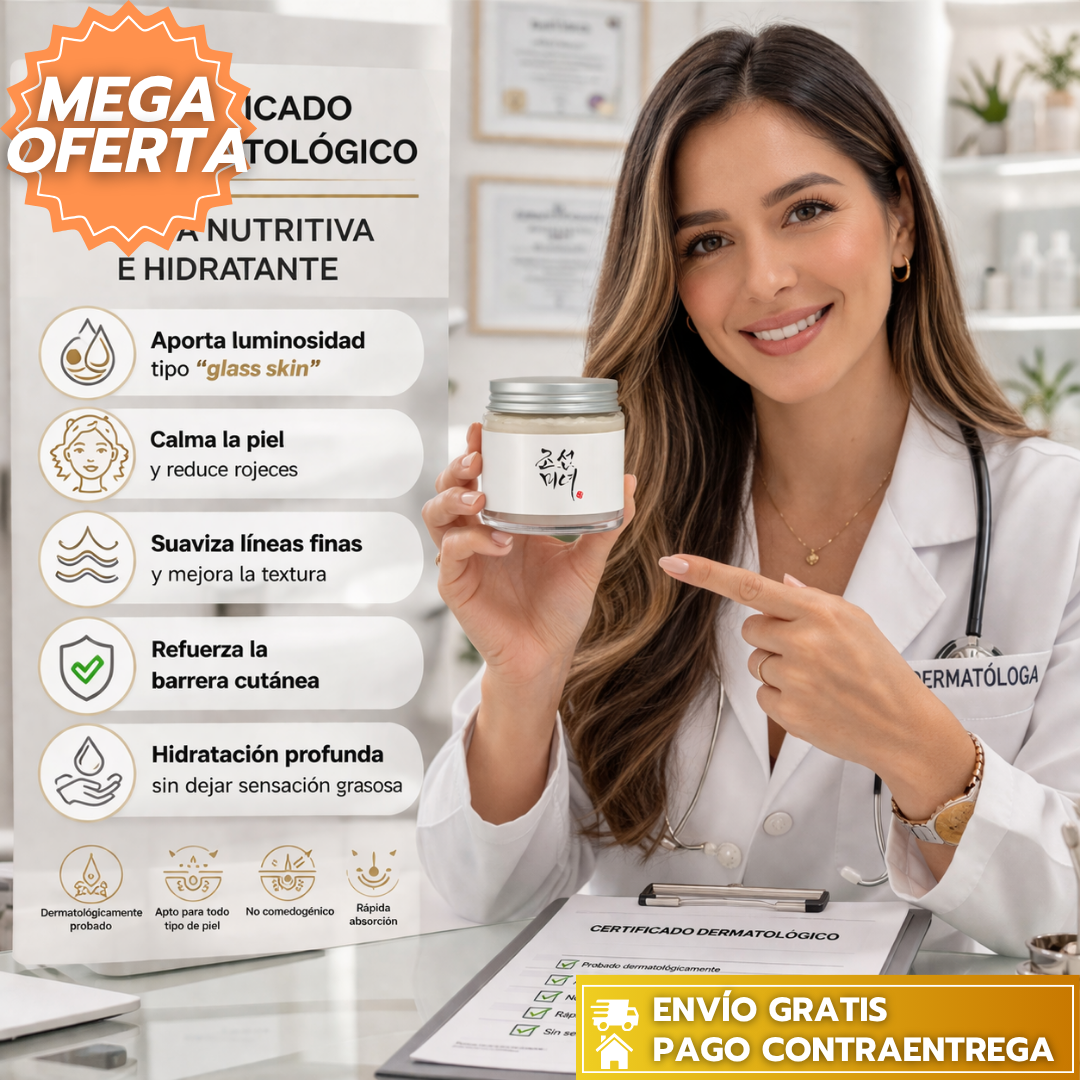 SkinDynasty™:Crema hidratante que aporta luminosidad, calma la piel y suaviza líneas finas. ✨