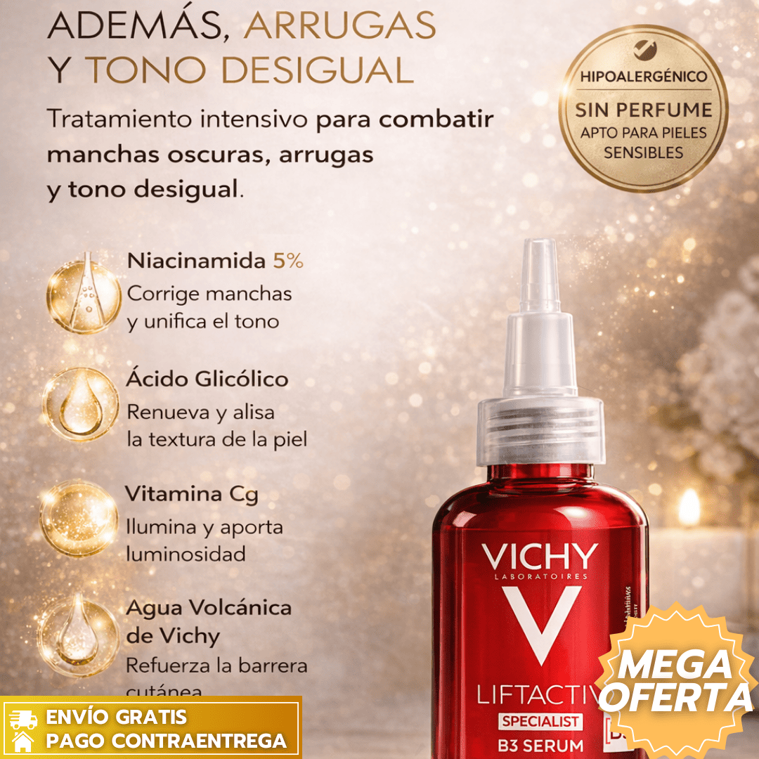 SerumVichy™: Sérum facial que ayuda a reducir manchas y mejorar la luminosidad de la piel. 🌿💧