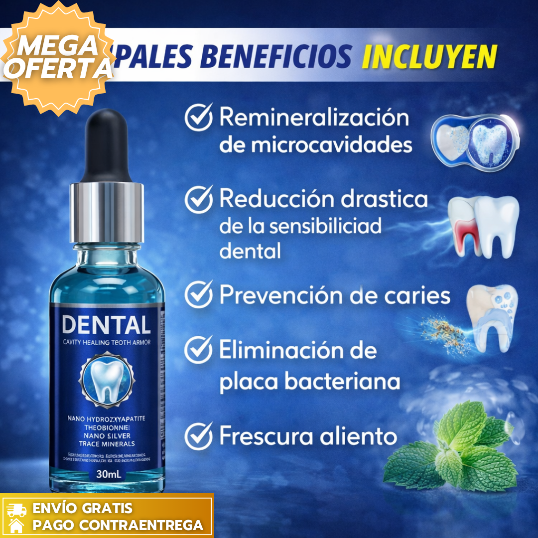DentaCare™ 🦷: Líquido Dental Remineralizante con Nano Hidroxiapatita que Fortalece el Esmalte ✨, Reduce la Sensibilidad y Ayuda a Revertir Caries Tempranas de Forma Diaria