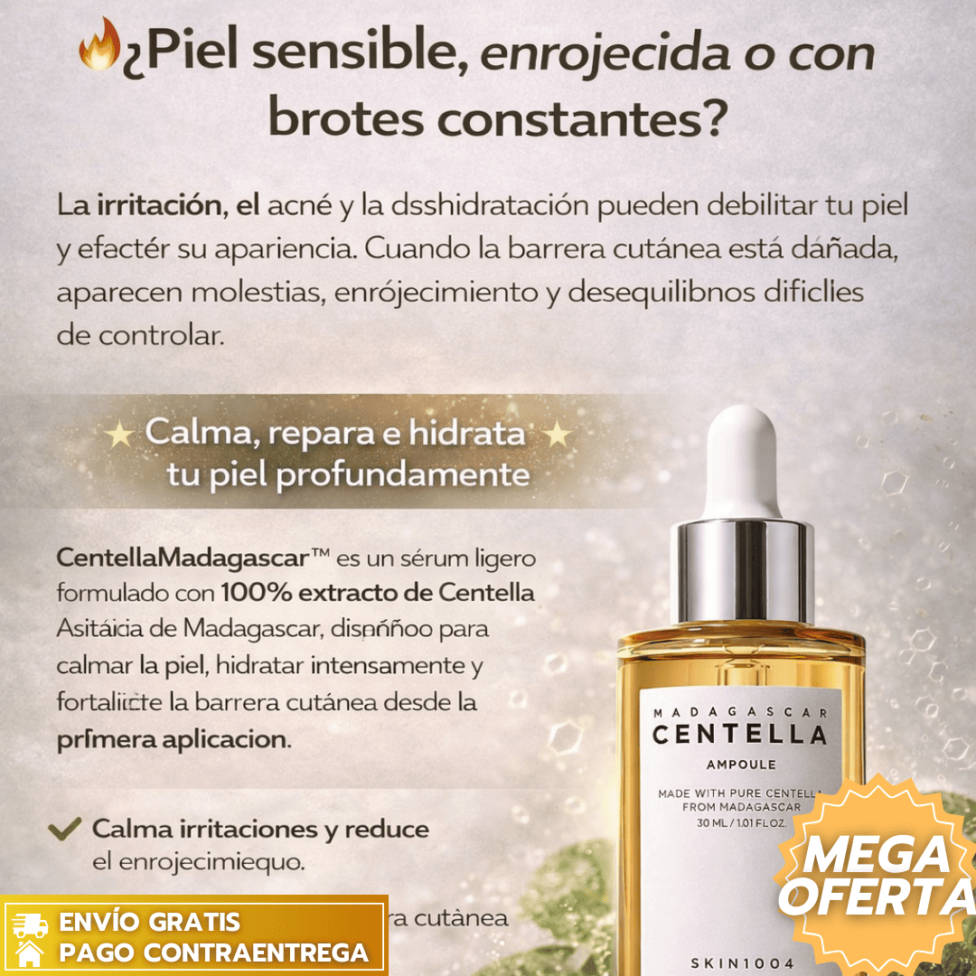 CentellaMadagascar™: Sérum ORIGINAL calmante que hidrata, repara la piel y reduce enrojecimiento. ✨💧