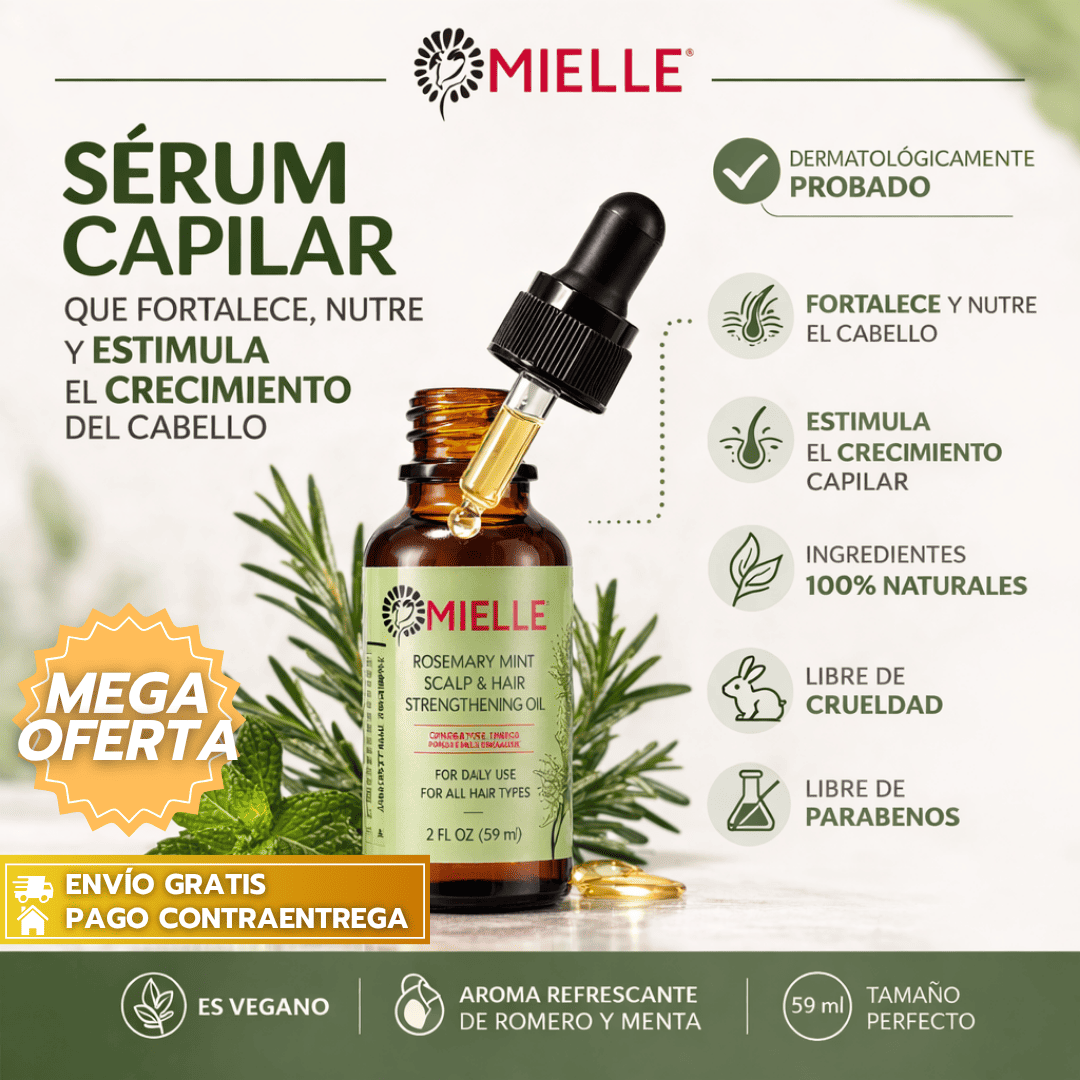 SerumMielle™: Sérum capilar que fortalece, nutre y ayuda a estimular el crecimiento del cabello. 💆‍♀️✨
