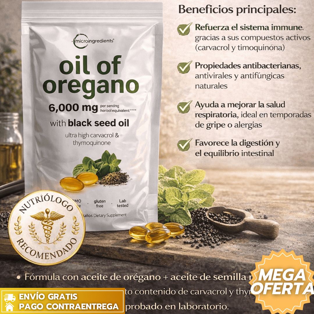 OilOregano™: Suplemento ORIGINAL que apoya defensas, digestión y bienestar general. ✨💊