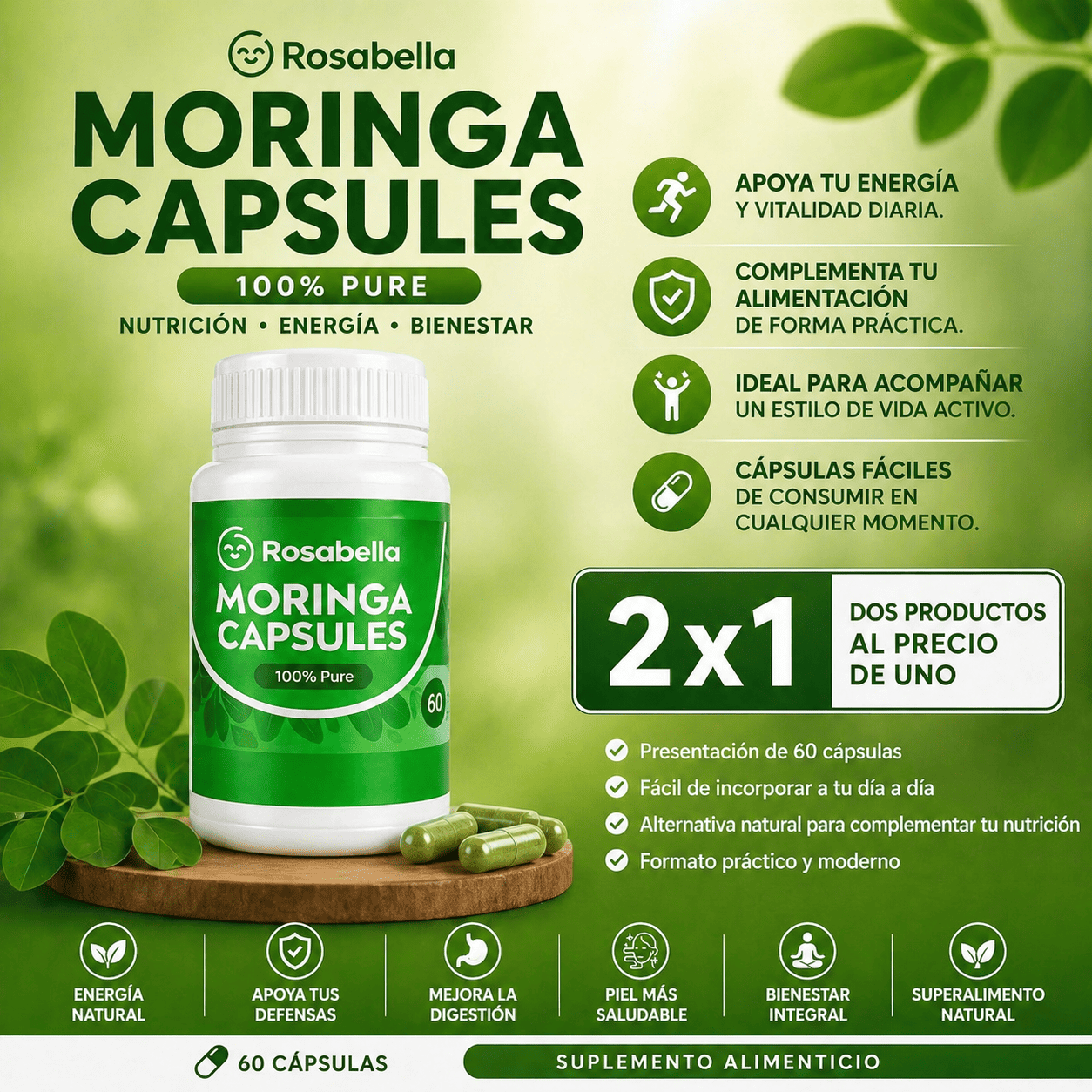 Oferta Especial 2x1 🔥 Moringa™: Cápsulas naturales que apoyan tu energía, vitalidad y bienestar diario de forma práctica
