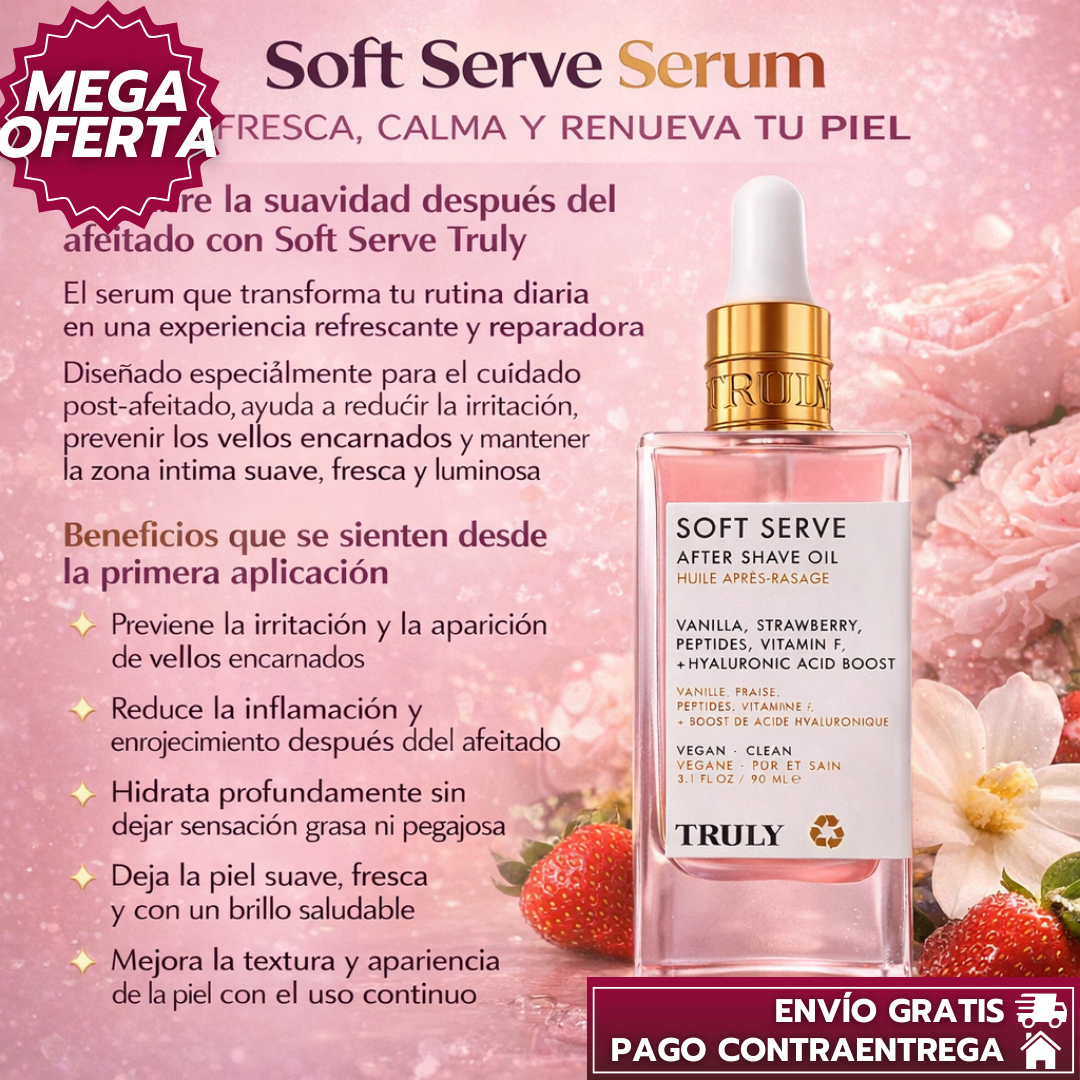 SerumTruly™ ORIGINAL: Sérum Post-Afeitado que Calma la Piel y Deja un Aroma Fresco en la Zona Íntima. ✨