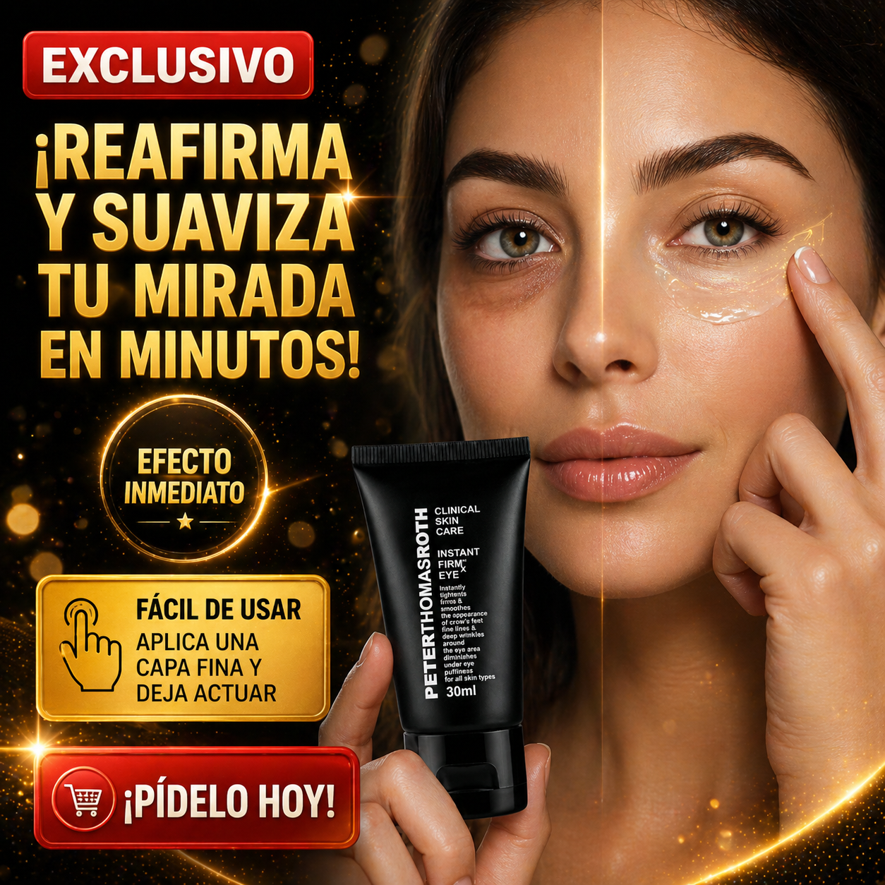 Oferta Especial 2x1 PeterThomas™: Gel tensor inmediato para el contorno de ojos que reduce bolsas y arrugas en minutos con efecto reafirmante visible durante todo el día