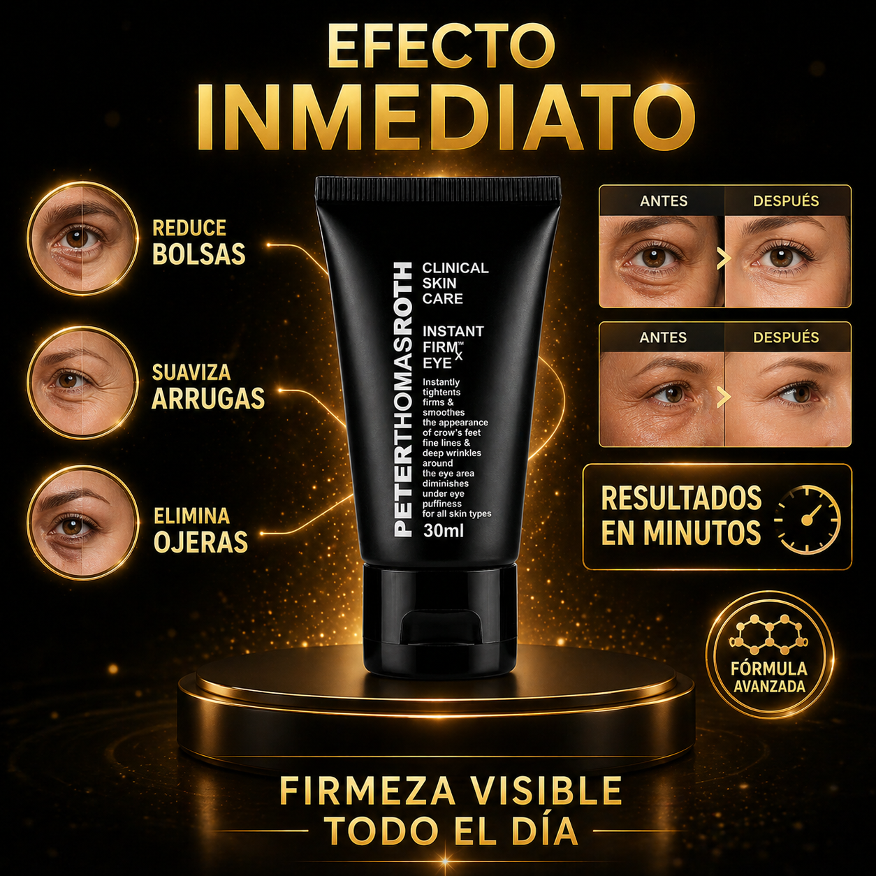 Oferta Especial 2x1 PeterThomas™: Gel tensor inmediato para el contorno de ojos que reduce bolsas y arrugas en minutos con efecto reafirmante visible durante todo el día