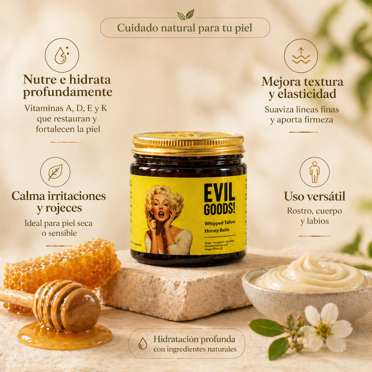 Oferta Especial 2x1 🔥EvilGoods™: Bálsamo de sebo de res que nutre, repara y suaviza la piel de forma natural.